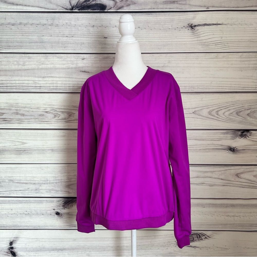 Nike Purple Polyester Athletic Golf Pullover Sweatshirt
